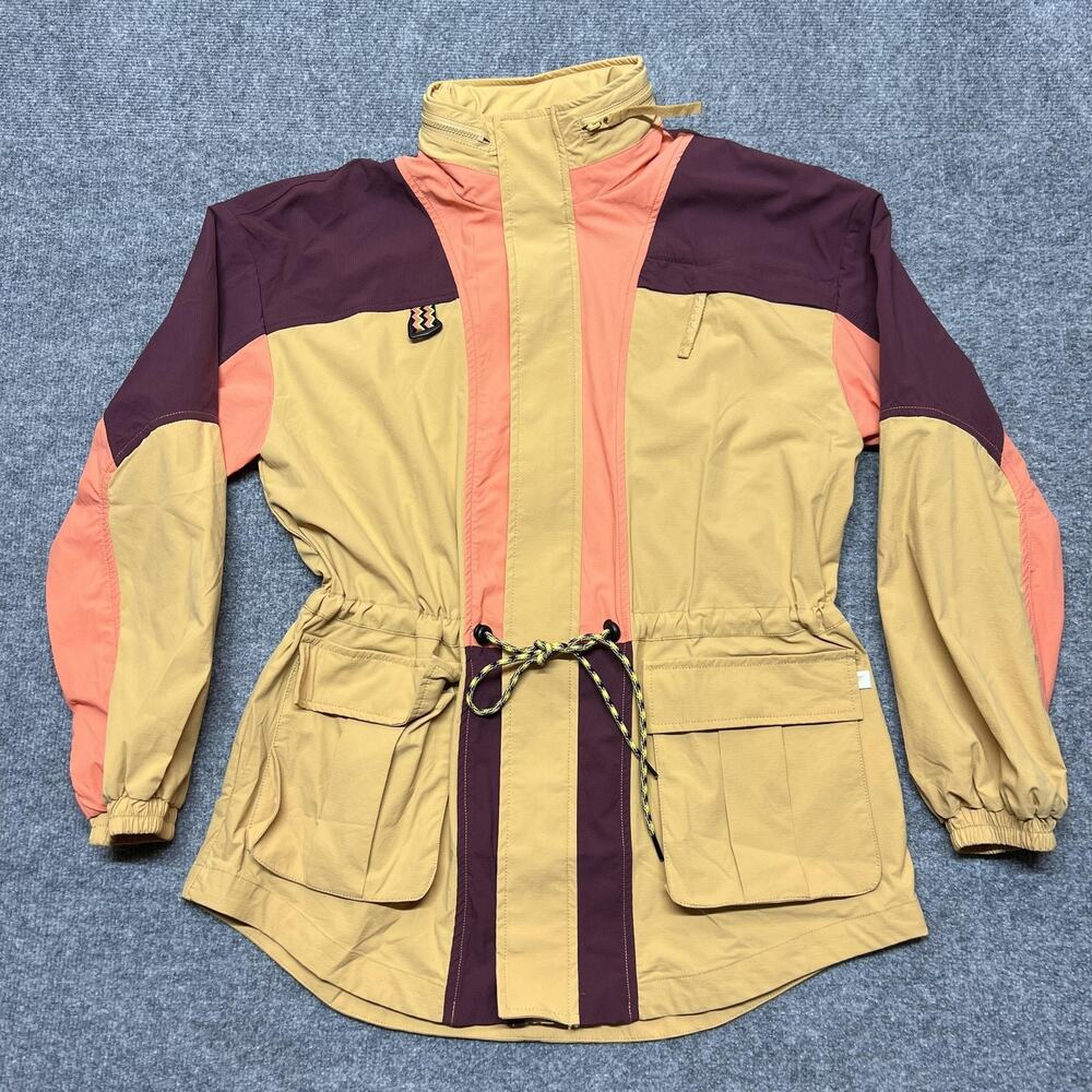 Fabletics Jacket Womens XS Multicolor Colorblock Full Zip Drawstring Waist